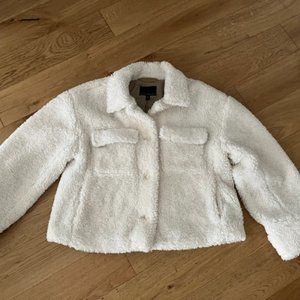 Banana Republic Cropped Sherpa Jacket